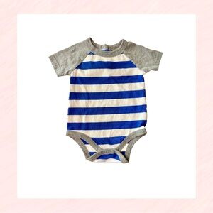 Circo Blue & White Striped Bodysuit – Size 3-6M